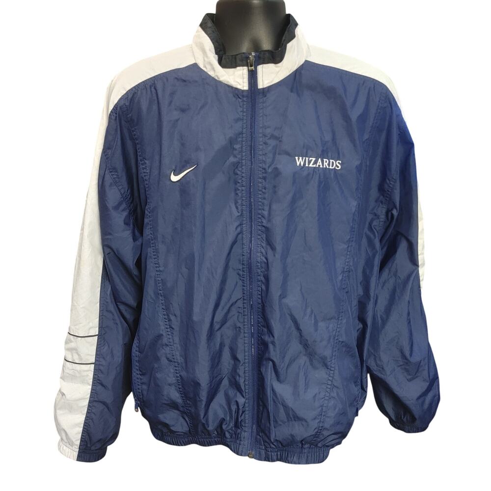 Nike Men's LG Navy Blue/White Two-Toned Full Zip Rain Jacket